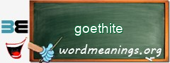 WordMeaning blackboard for goethite